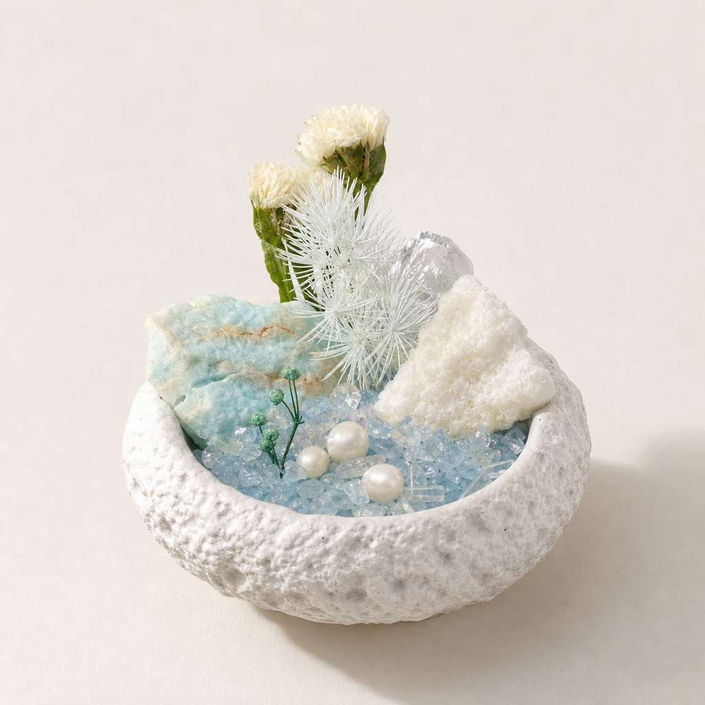 Blue Zodiac Crystal Planter