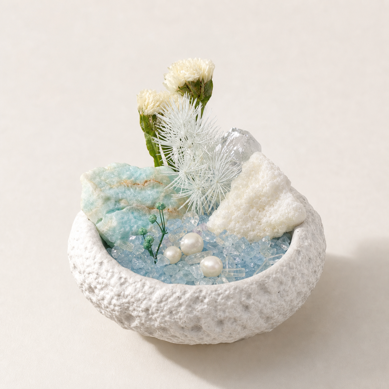 Blue Zodiac Crystal Planter